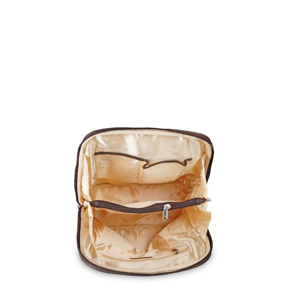 Ladies’ Brown Vegan Leather Backpack – Top Handle Daypack - Picture 5 of 10